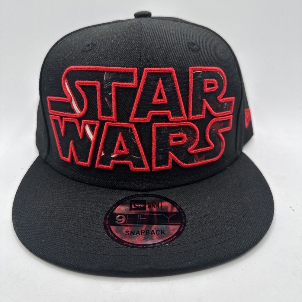 Star Wars New Era Spell Out Black/Red 9Fifty Adjustable Snap Back Cap Hat